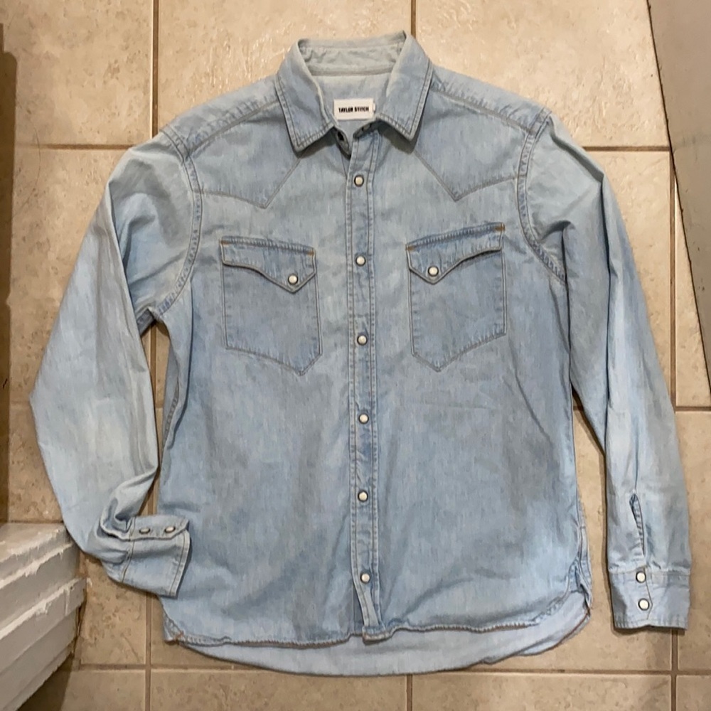 Taylor Stitch Western Snap Button Selvedge Denim Shirt